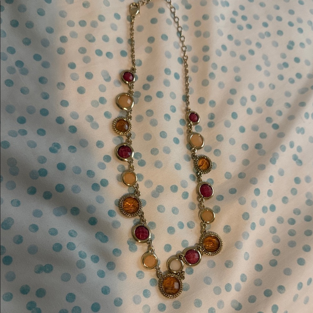 Elegant Multi-Color Gemstone Necklace